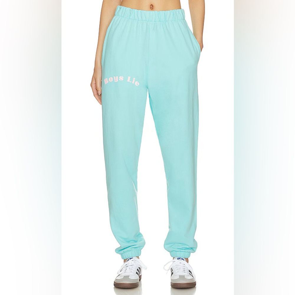 Boys Lie Turquoise Baby Blue Graphic Logo Sweatpants